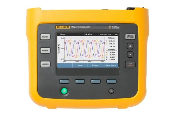 Fluke 1736 and 1738 Three-Phase Power Quality Loggers